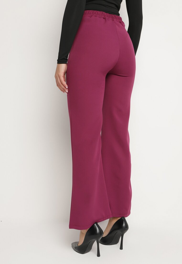 lily rose Pantaloni mov închis largi cu talie înaltă Visalla