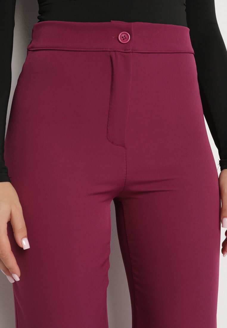 lily rose Pantaloni mov închis largi cu talie înaltă Visalla