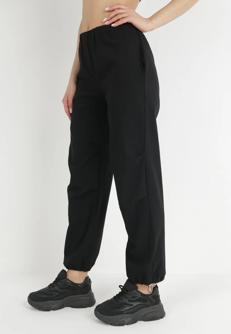 lily rose Pantaloni Negri Din bumbac cu elastic în talie Vemivi