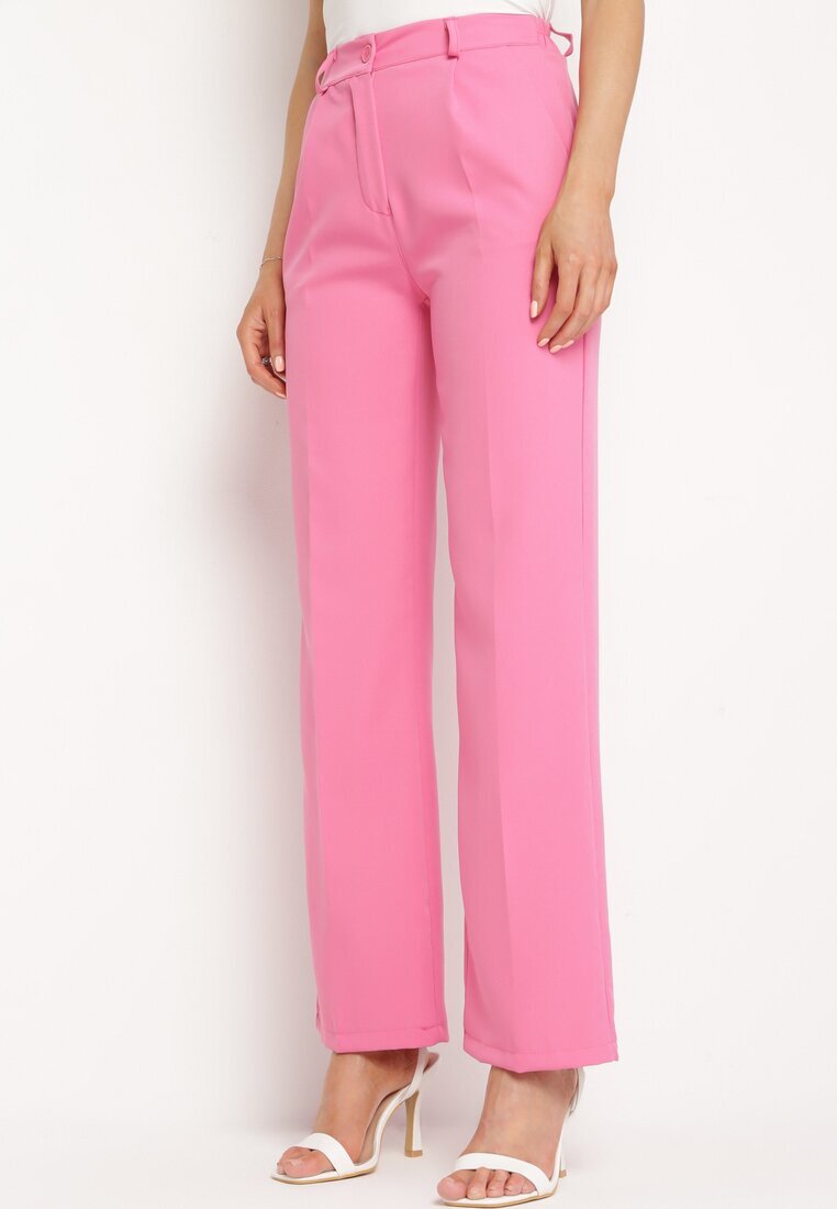 lily rose Pantaloni Roz în Stil de Costum cu Găici Dionissa