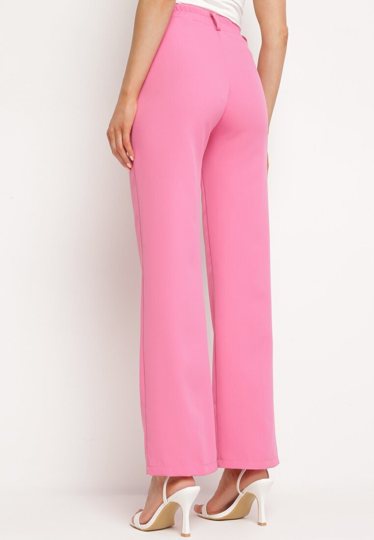lily rose Pantaloni Roz în Stil de Costum cu Găici Dionissa