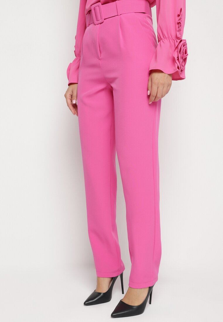 lily rose Pantaloni Roz închis de costum cu curea Nemez