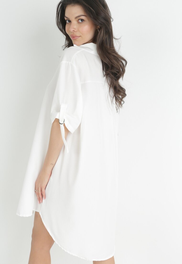 lily rose Rochie albă cu croială dreaptă mini cu guler Zeena