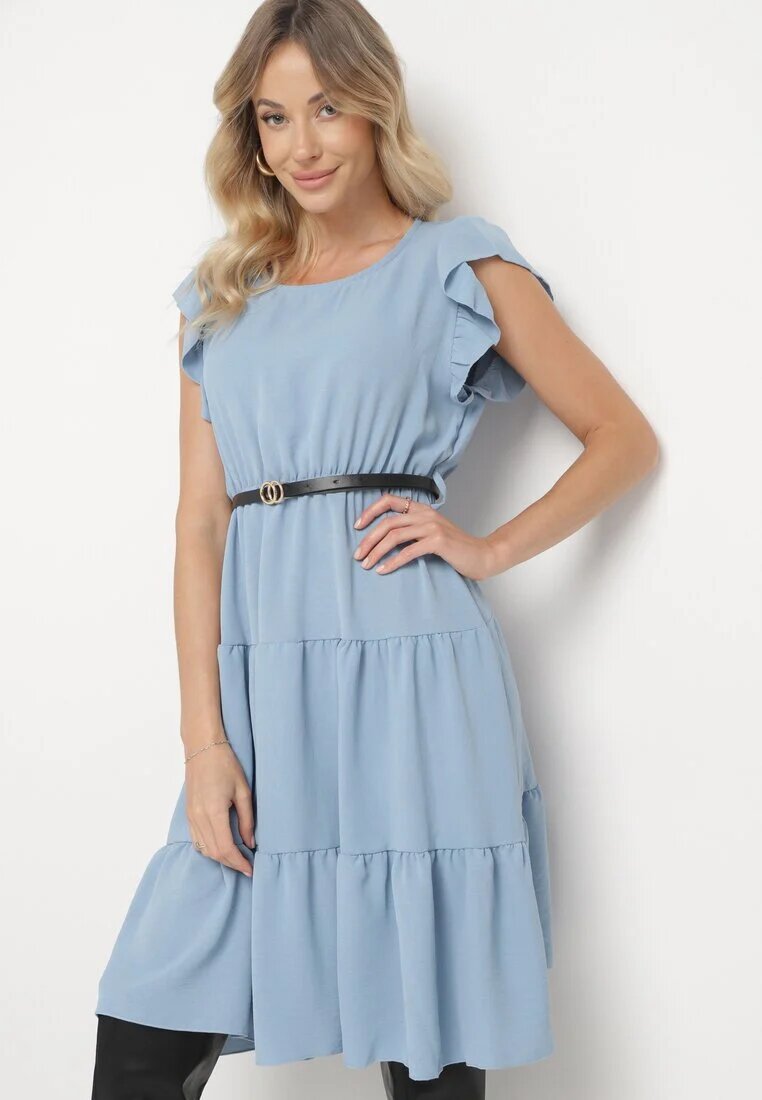 lily rose Rochie Albastră cu Centură Laodolea