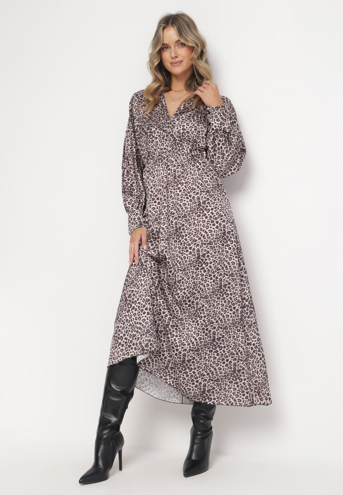 lily rose Rochie Bej cu Maro Cloș cu Elastic în Talie Melpomene
