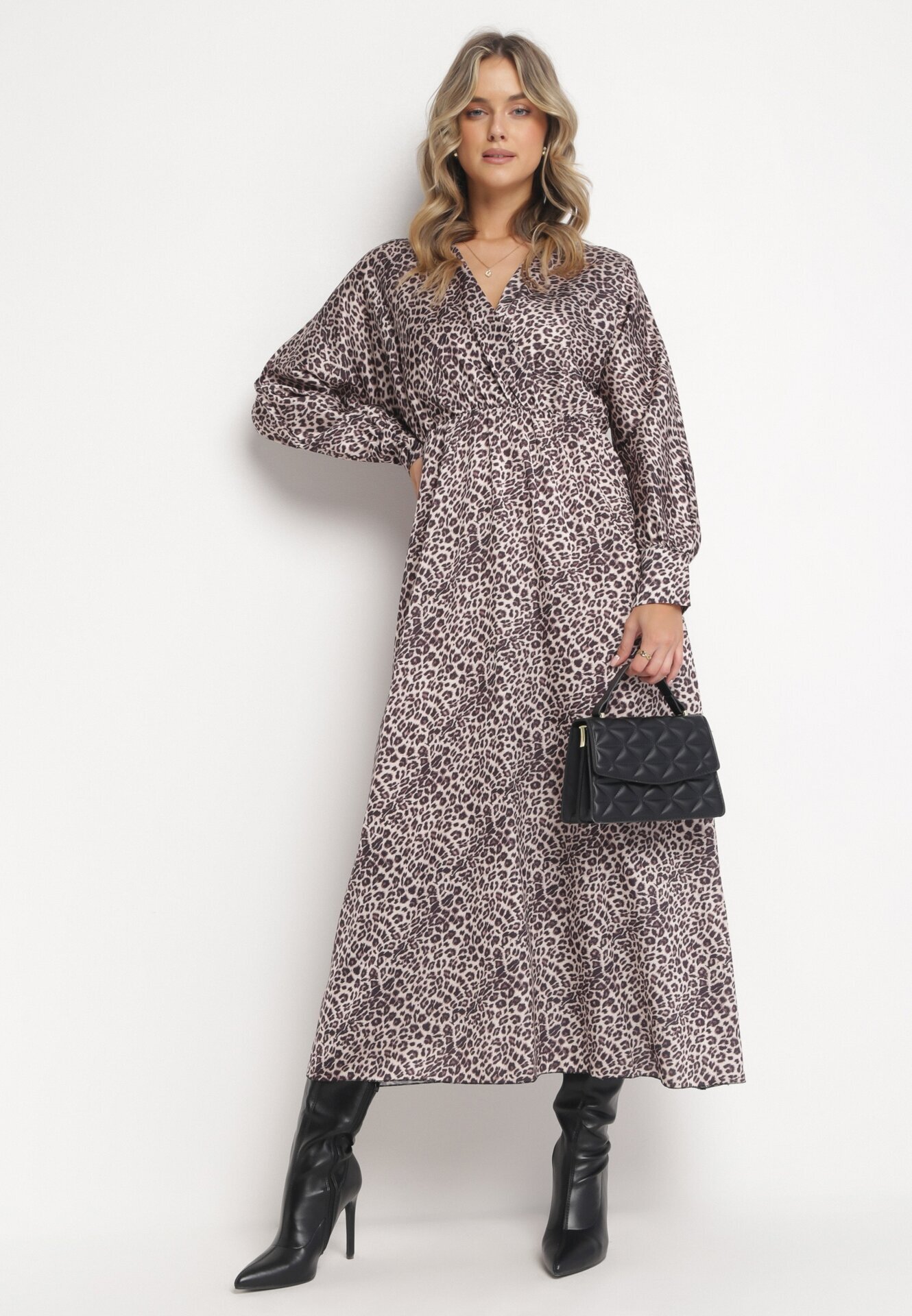 lily rose Rochie Bej cu Maro Cloș cu Elastic în Talie Melpomene