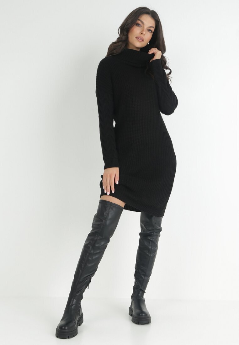 lily rose Rochie Neagră Tricotată Elisson