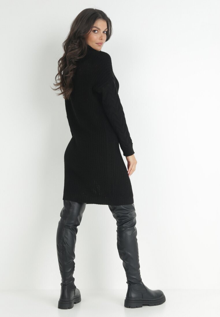 lily rose Rochie Neagră Tricotată Elisson