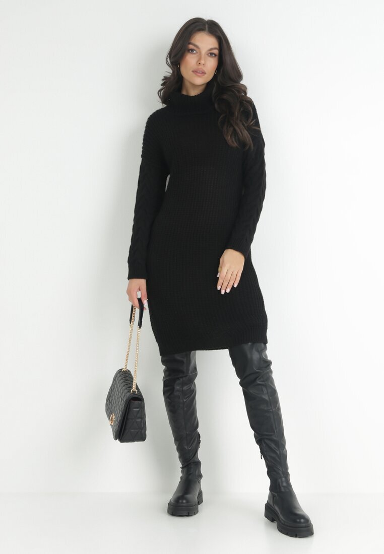 lily rose Rochie Neagră Tricotată Elisson