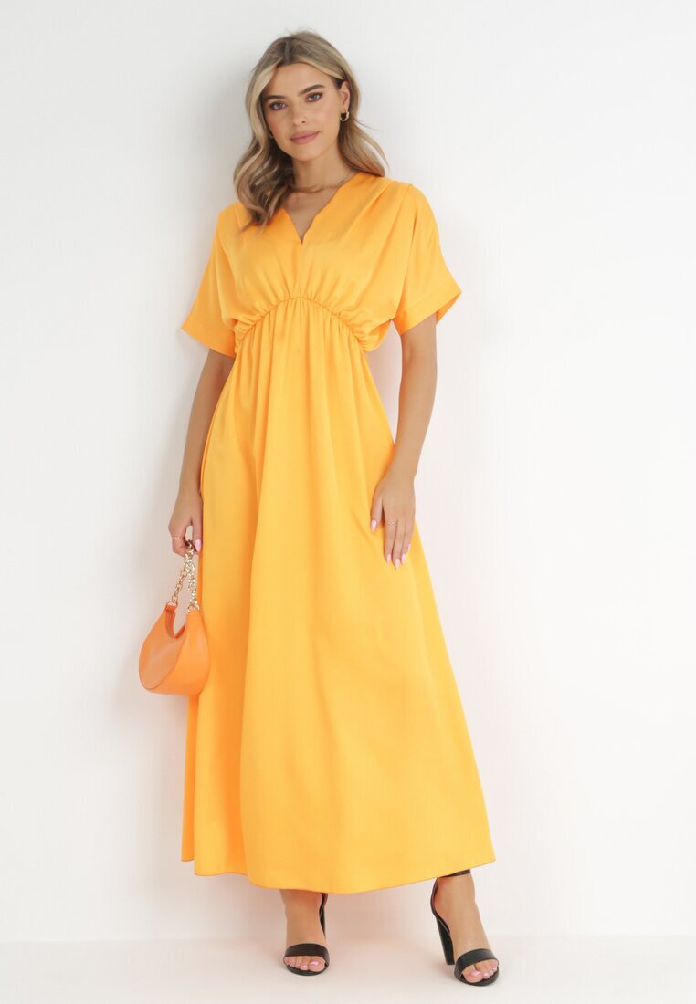 lily rose Rochie Portocalie Satinată Alemyllis