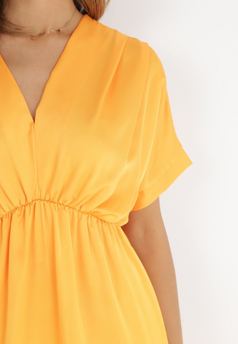 lily rose Rochie Portocalie Satinată Alemyllis