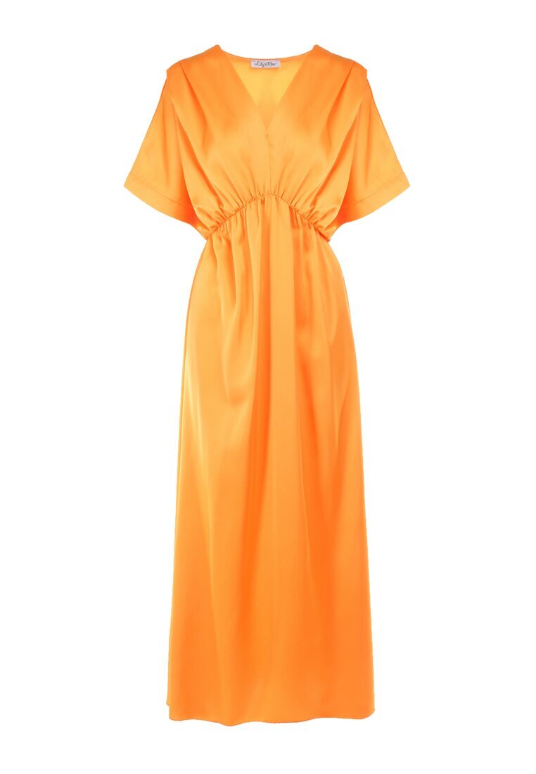 lily rose Rochie Portocalie Satinată Alemyllis