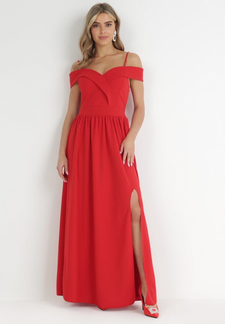 lily rose Rochie roșie evazată cu bretele Maxi Chilli