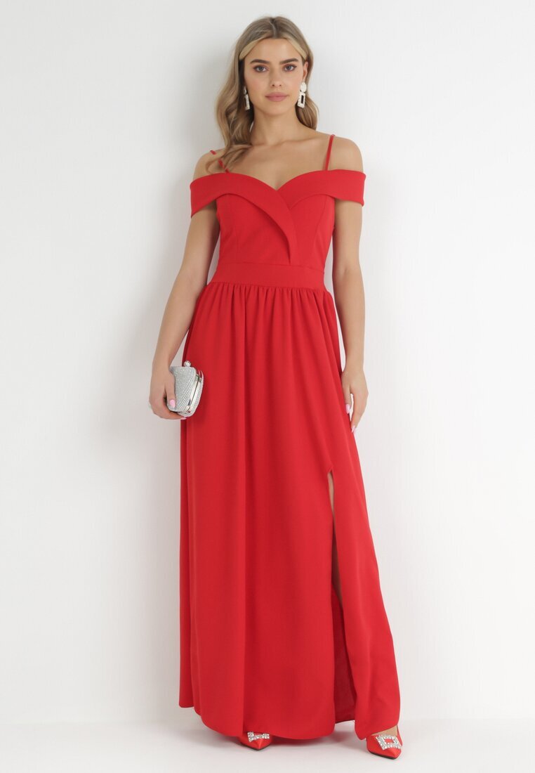 lily rose Rochie roșie evazată cu bretele Maxi Chilli
