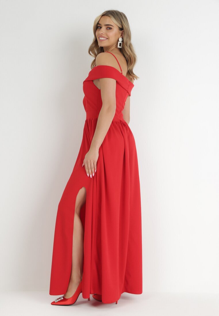lily rose Rochie roșie evazată cu bretele Maxi Chilli