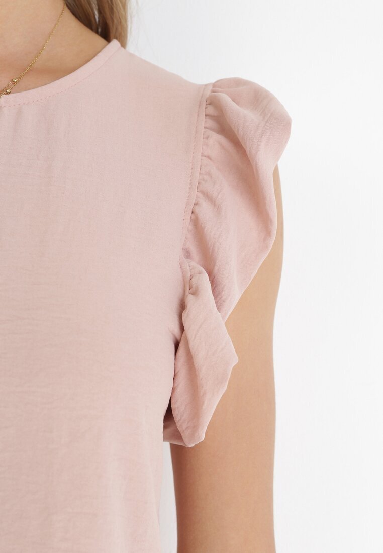 lily rose Rochie Rozalie Mini Dreaptă cu Volane la Umeri Alizea