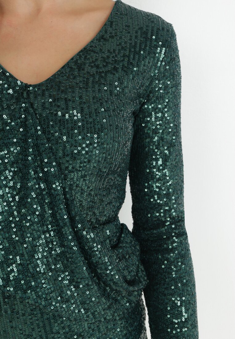 lily rose Rochie Verde închis Mini Cu paiete Cu elastic în talie Colke