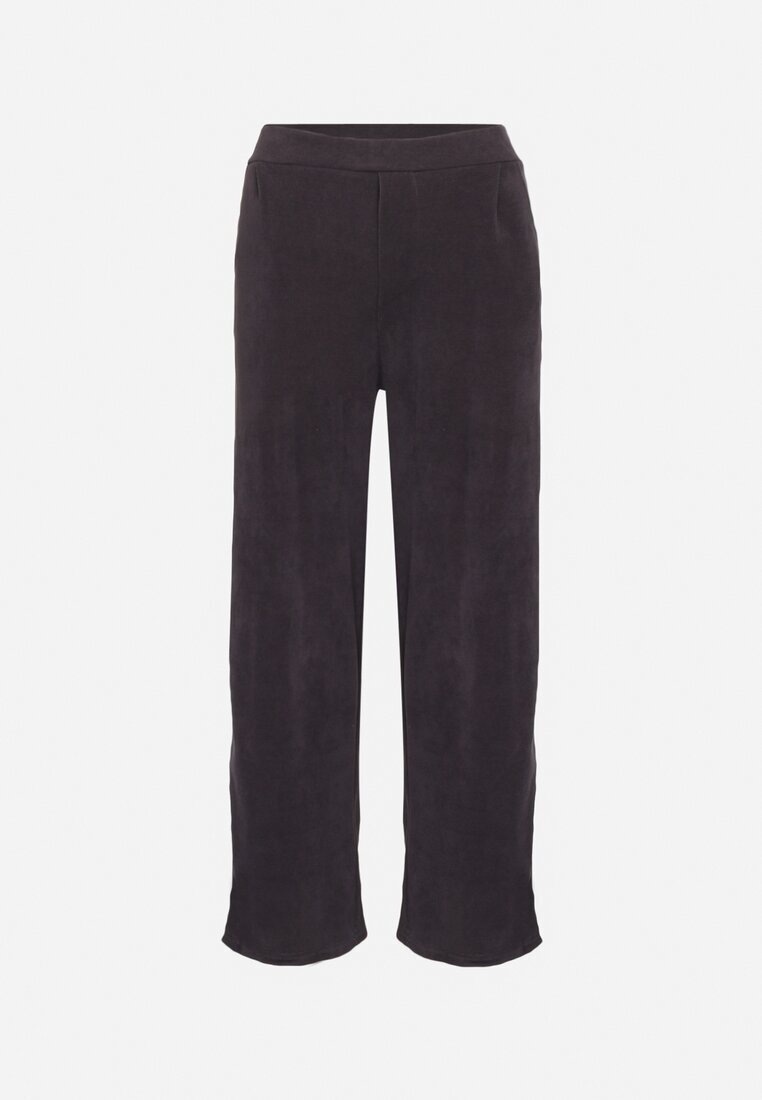 little supermodel Pantaloni bleumarin cu craci largi și imitație de buzunare Iridema