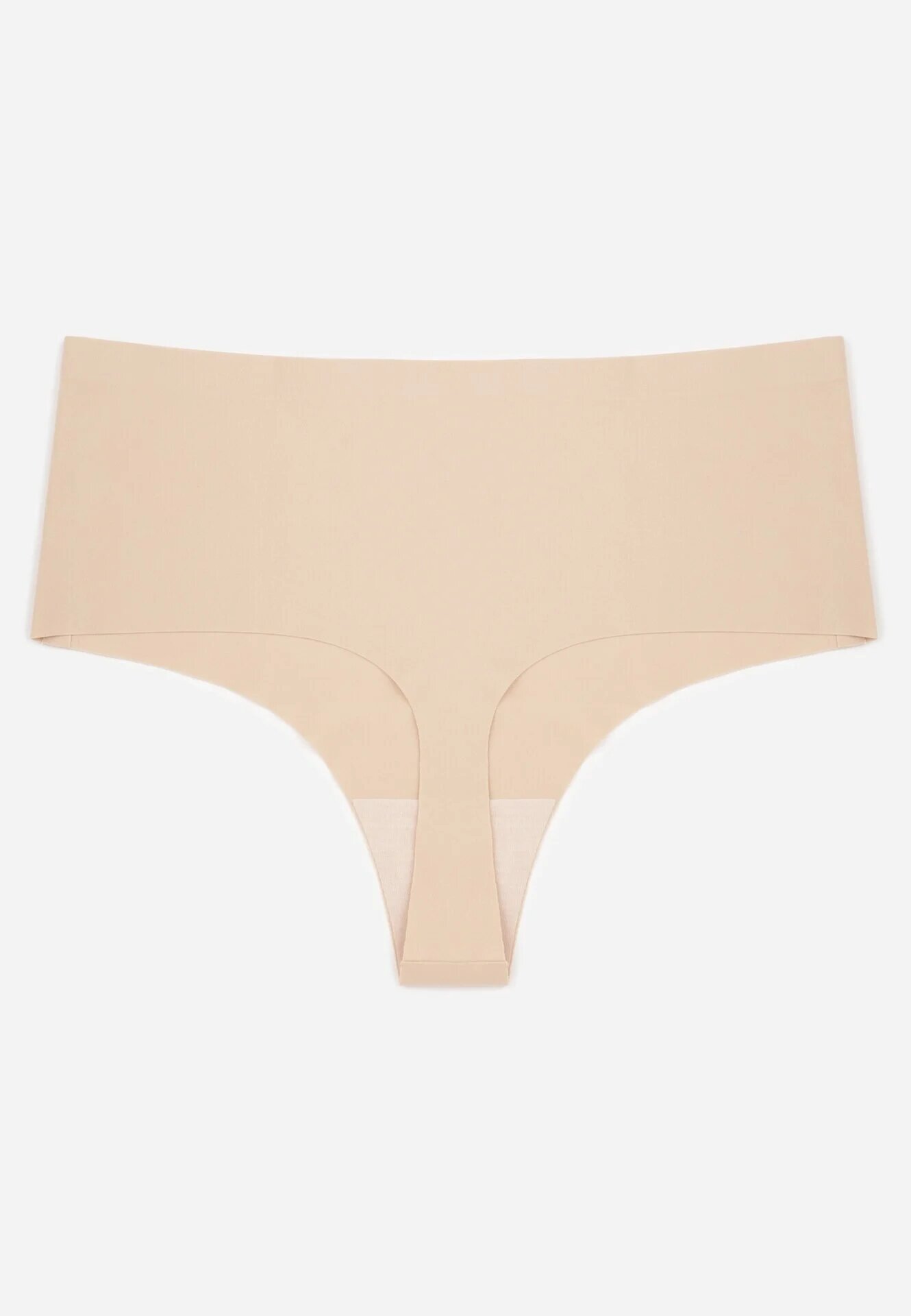 love magnolia Chiloți tanga fără cusături cu talie înaltă Hemolis Bej