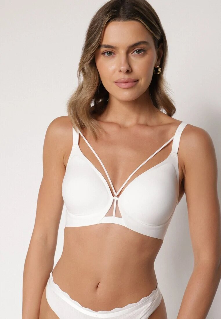 love magnolia Sutien Alb cu Bretele Decorative Zetessa