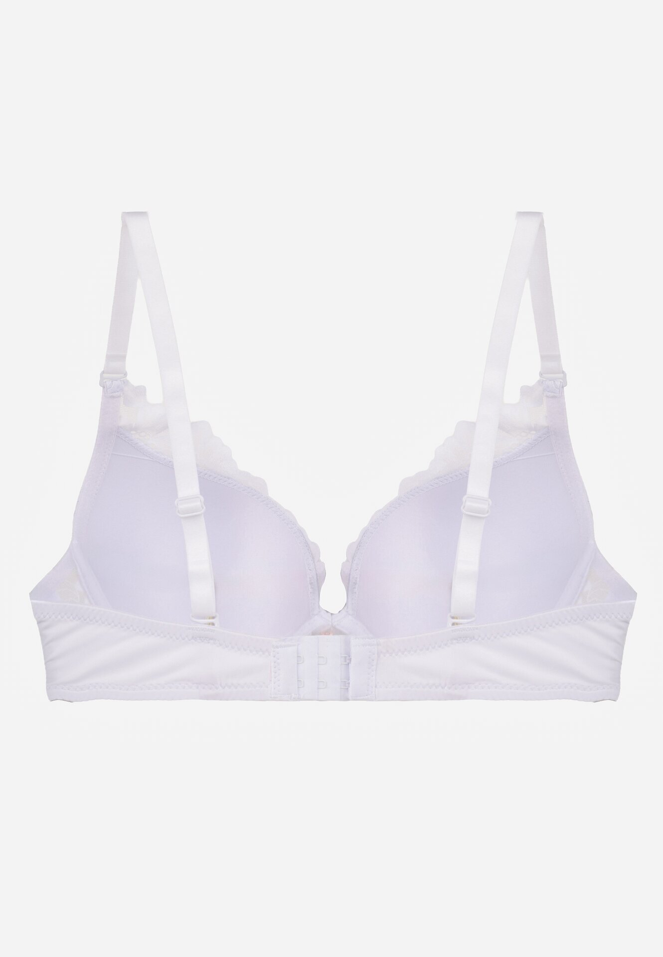 love magnolia Sutien Alb cu Dantelă Decorativă și Decorațiune Metalică Terzedi