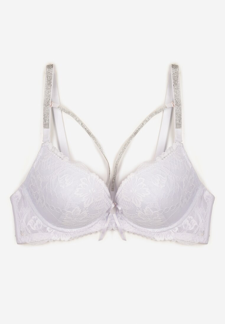 love magnolia Sutien Alb cu Dantelă și Bretele Decorative Korzedi