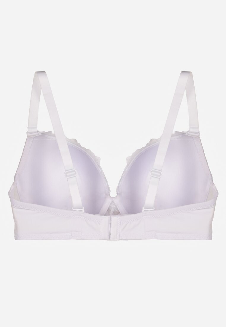 love magnolia Sutien Alb cu Dantelă și Inimă cu Zirconii Coratune