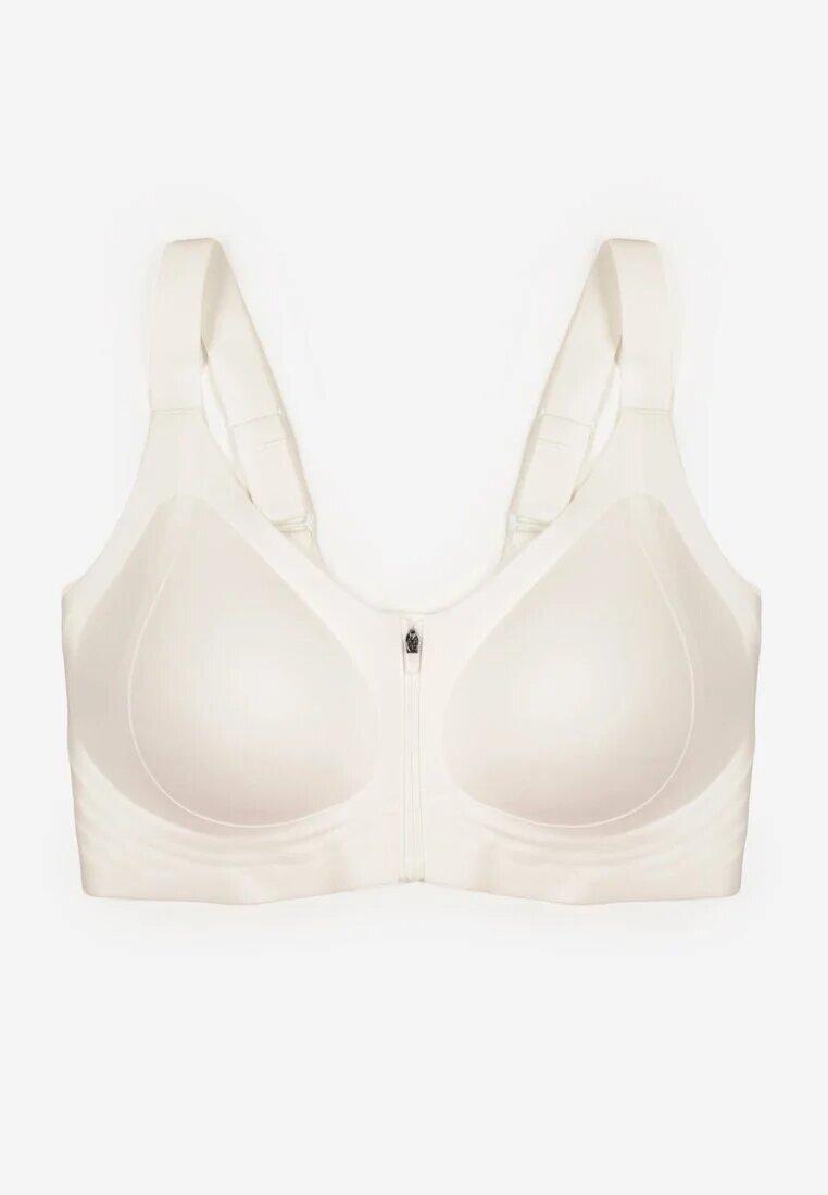 love magnolia Sutien Alb Sport cu Fermoar în Față Eziline