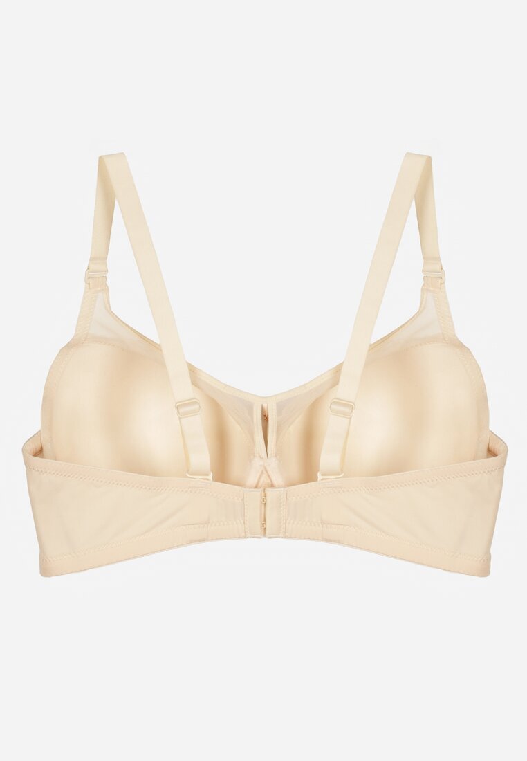 love magnolia Sutien Bej cu Dantelă și Inserție Transparentă Heliphine