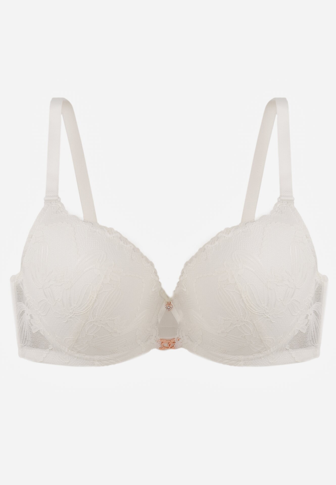 love magnolia Sutien Bej deschis cu dantelă și decor metalic Valzedia