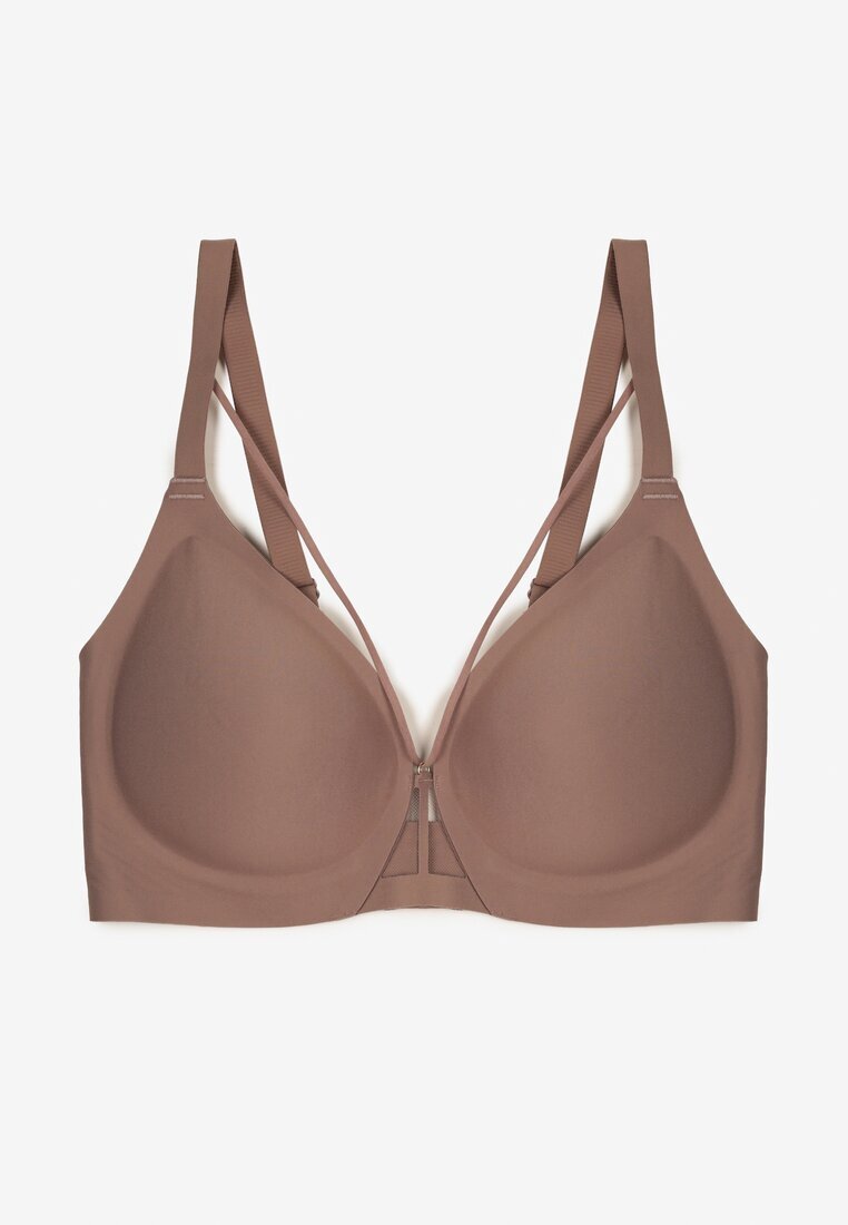 love magnolia Sutien Bej închis cu Benzi Decorative Zetessa