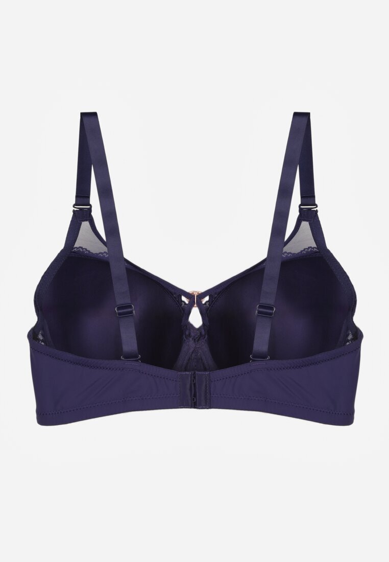 love magnolia Sutien bleumarin dantelat decorat cu inimă de zirconiu Galirope