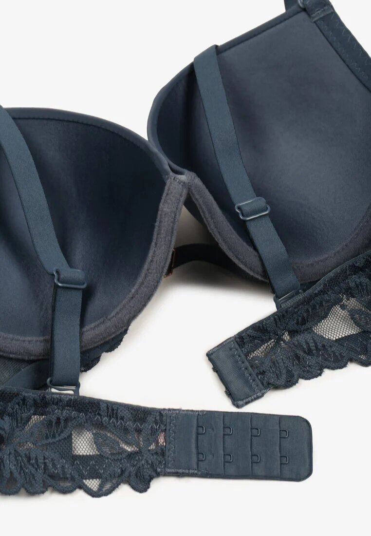 love magnolia Sutien bleumarin Push-Up cu bandă dantelată Sarolin