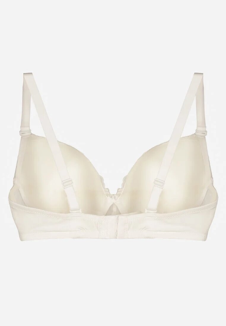 love magnolia Sutien dantelat bej deschis cu fundiță Nealenia