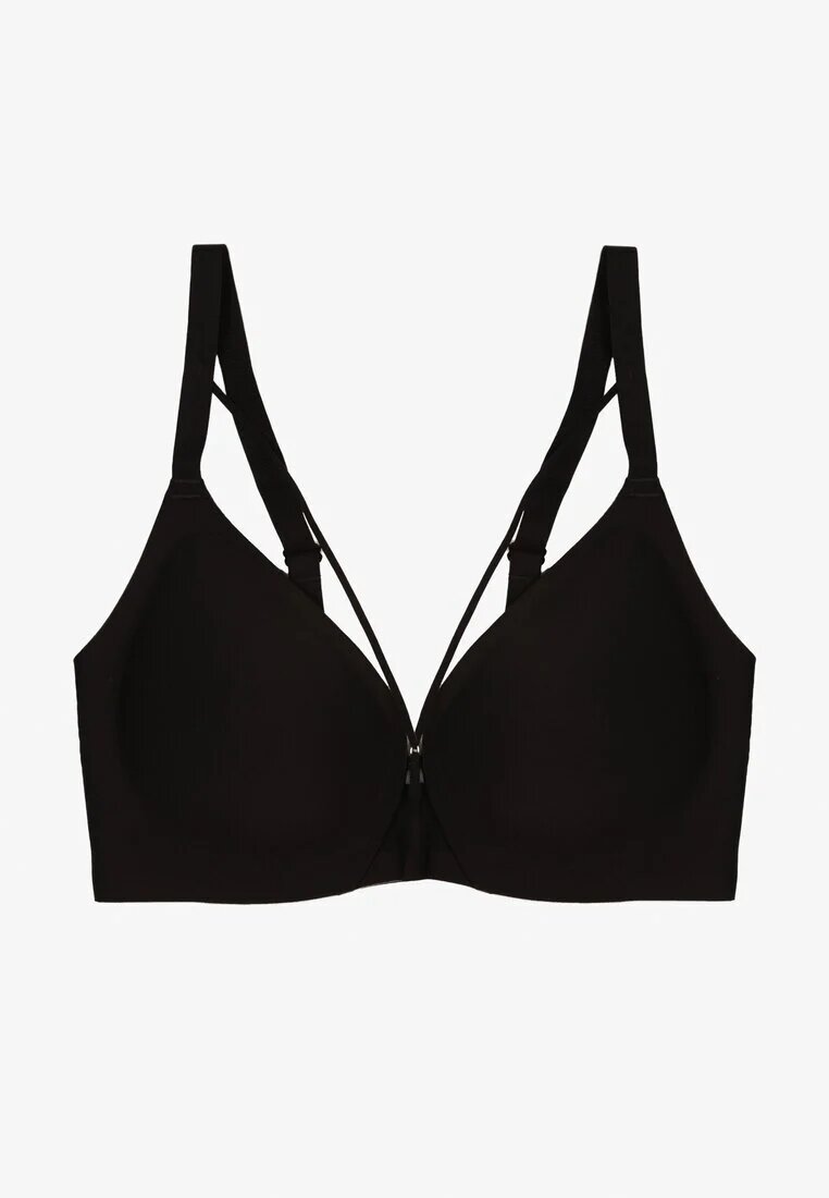 love magnolia Sutien Negru cu Benzi Decorative Zetessa