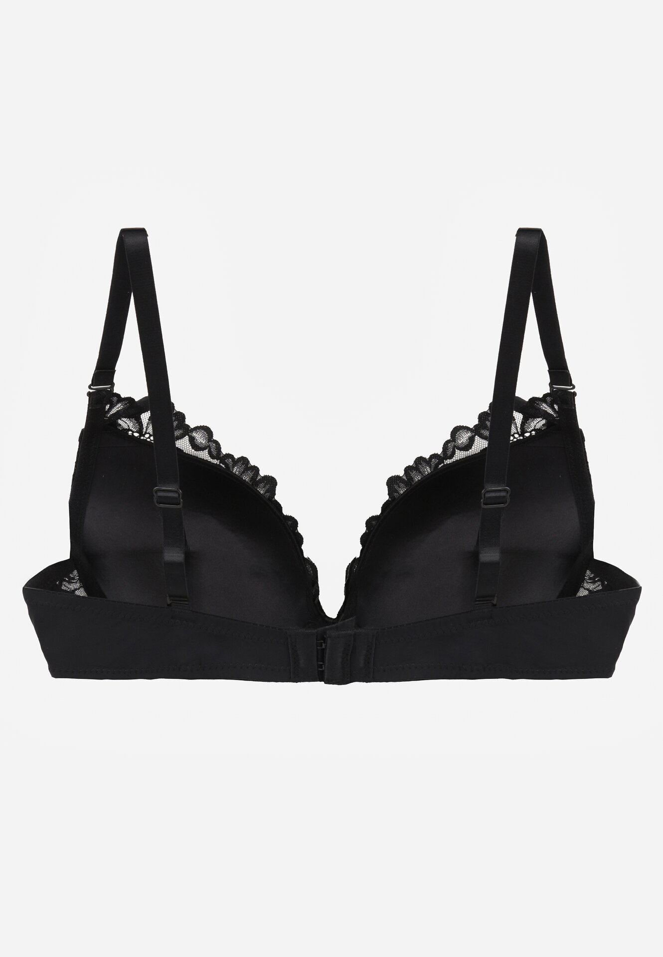 love magnolia Sutien Negru cu Dantelă Decorativă și Decorație Metalică Terzedi