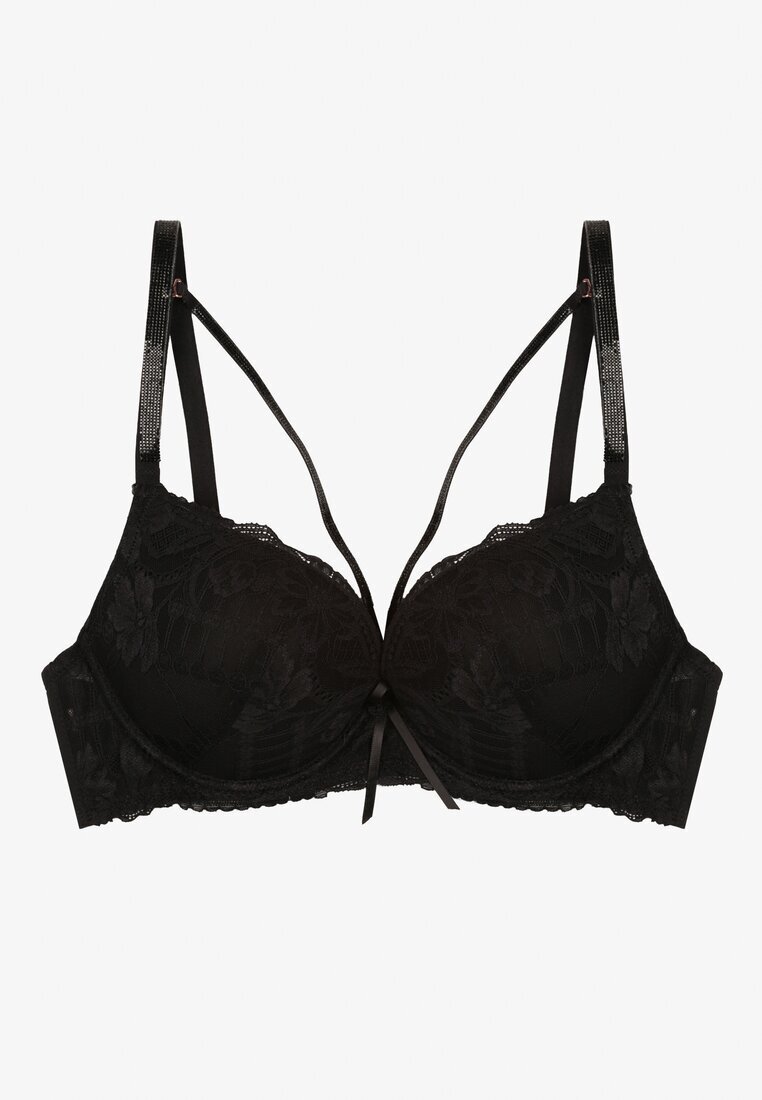 love magnolia Sutien Negru cu Dantelă și Bretele Decorative Korzedi
