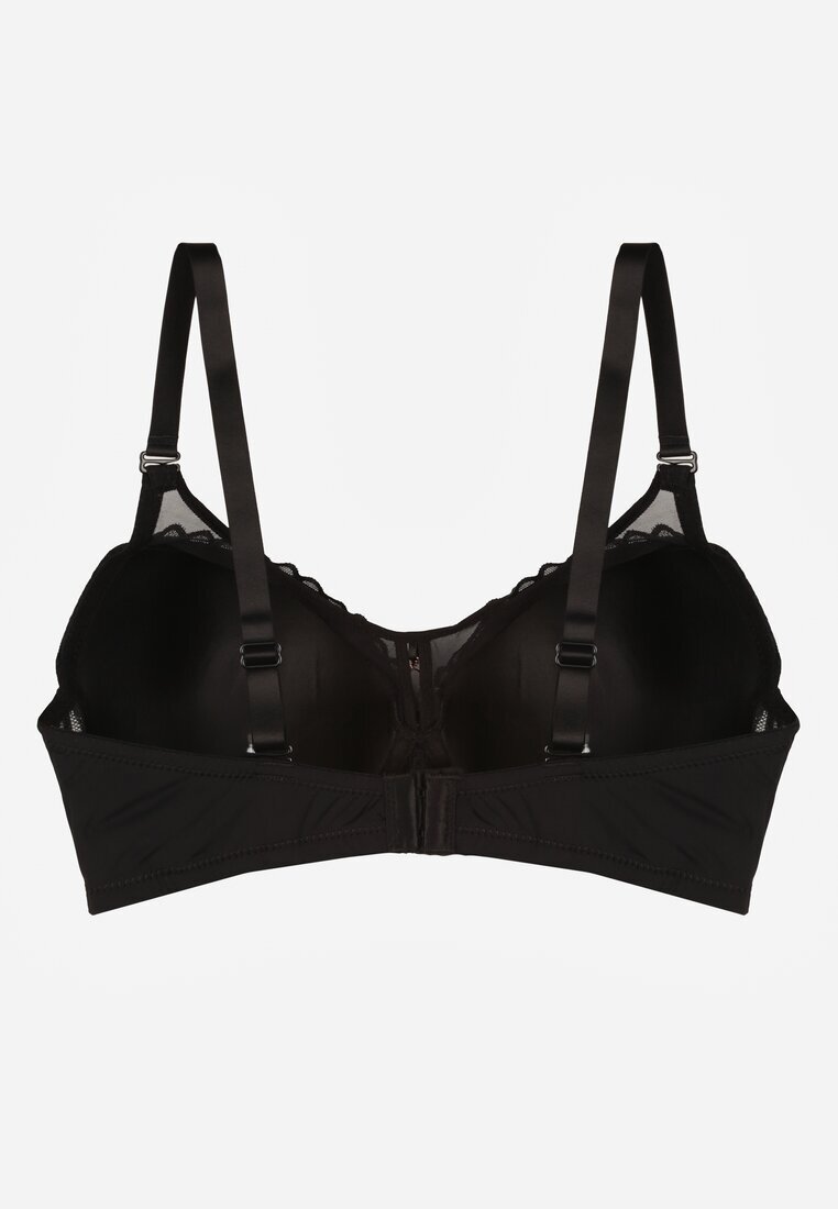 love magnolia Sutien Negru cu Dantelă și Inserție Transparentă Heliphine