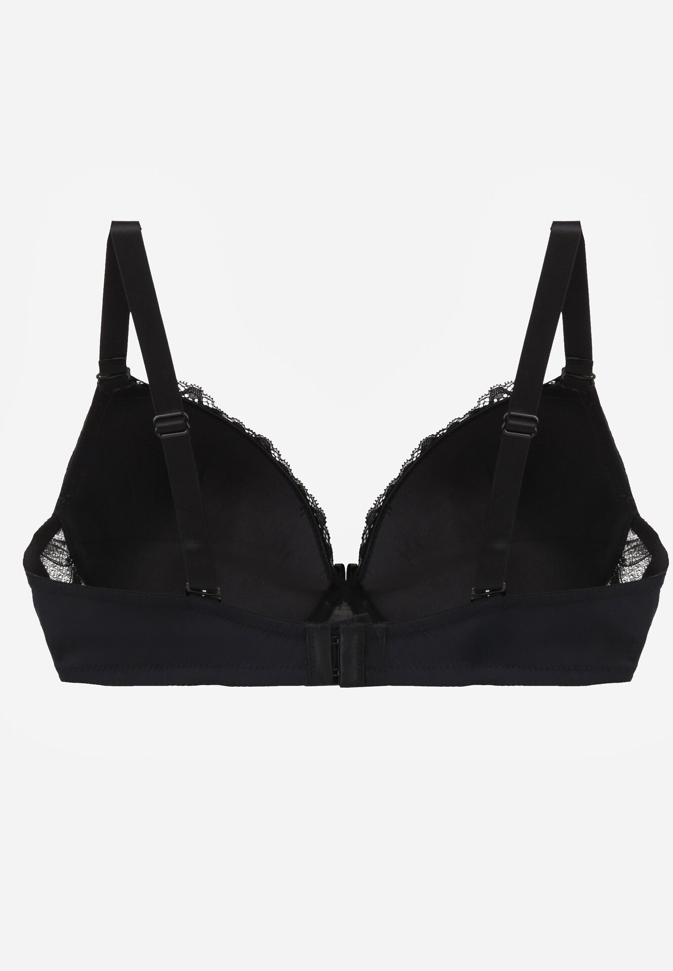love magnolia Sutien Negru cu Dantelă și Ornament Metalic Valzedia