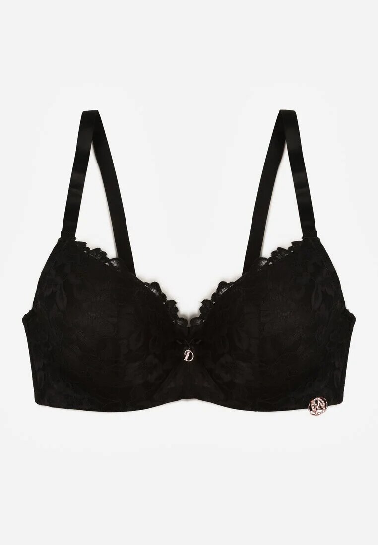 love magnolia Sutien Negru Din dantelă cu fundiță Nealenia