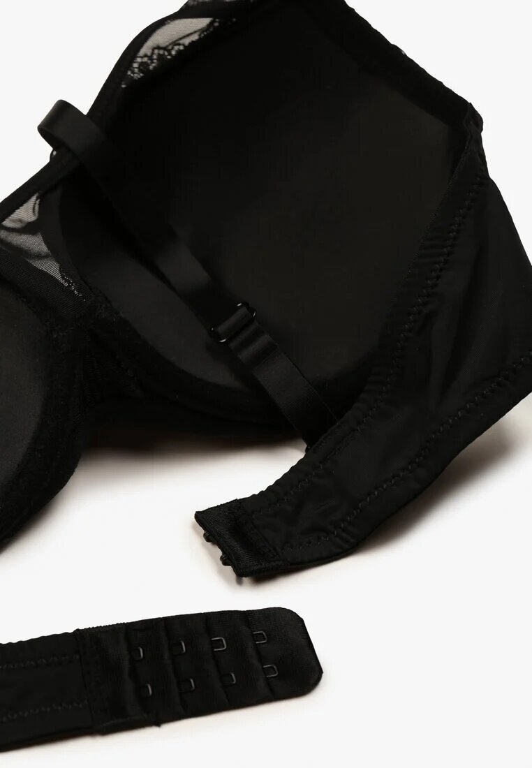 love magnolia Sutien Negru Full Cup cu Dantelă și Catarame Metalice cu Zirconii Cindella