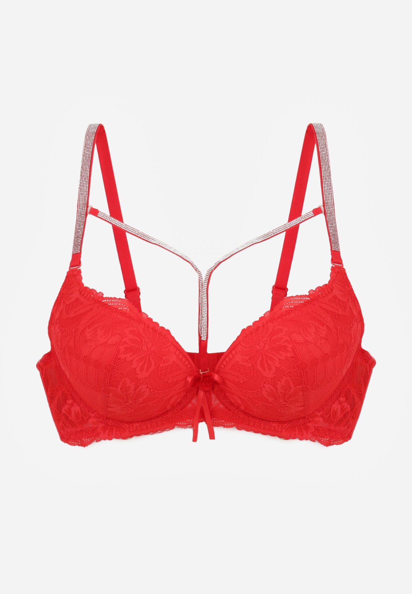 love magnolia Sutien Roșu cu Dantelă și Bretele Decorative Korzedi