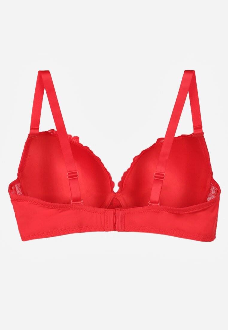 love magnolia Sutien Roșu cu Dantelă și Inimă cu Zirconii Coratune
