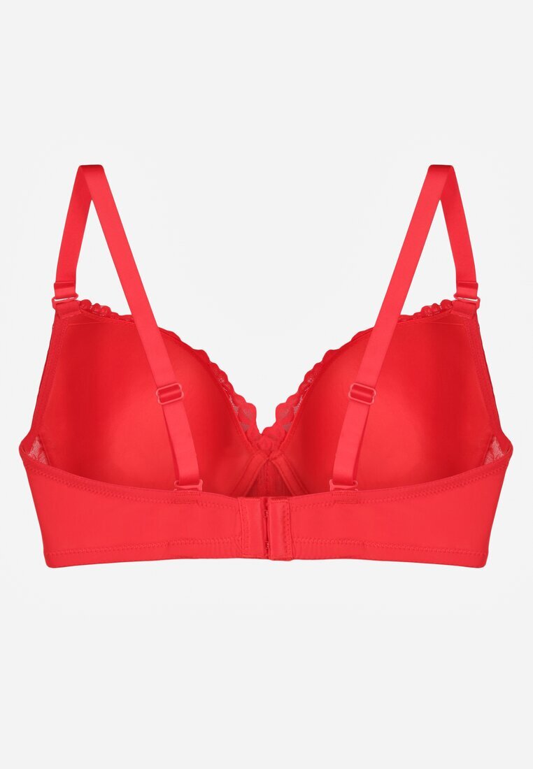 love magnolia Sutien Roșu de Dantelă cu Fundă Nealenia