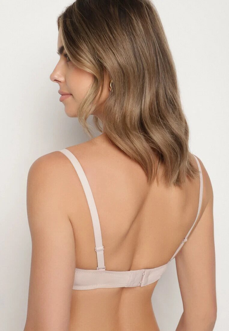 love magnolia Sutien Roz Tip Push-Up Decorat cu dantelă curele și aplicație Ezinzee