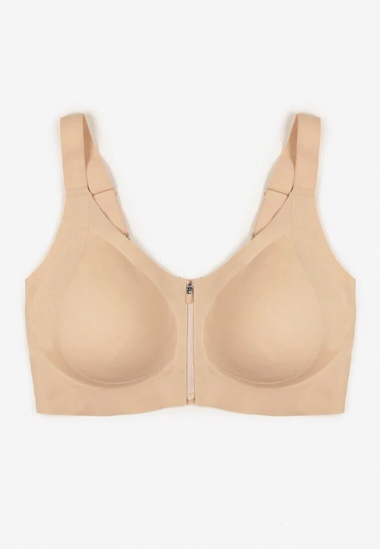 love magnolia Sutien Sport Bej deschis cu Fermoar în Față Eziline