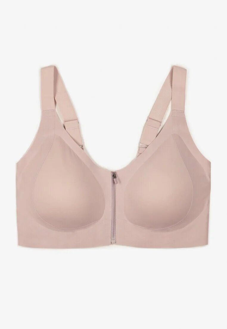 love magnolia Sutien Sportiv Mov deschis cu fermoar în față Eziline
