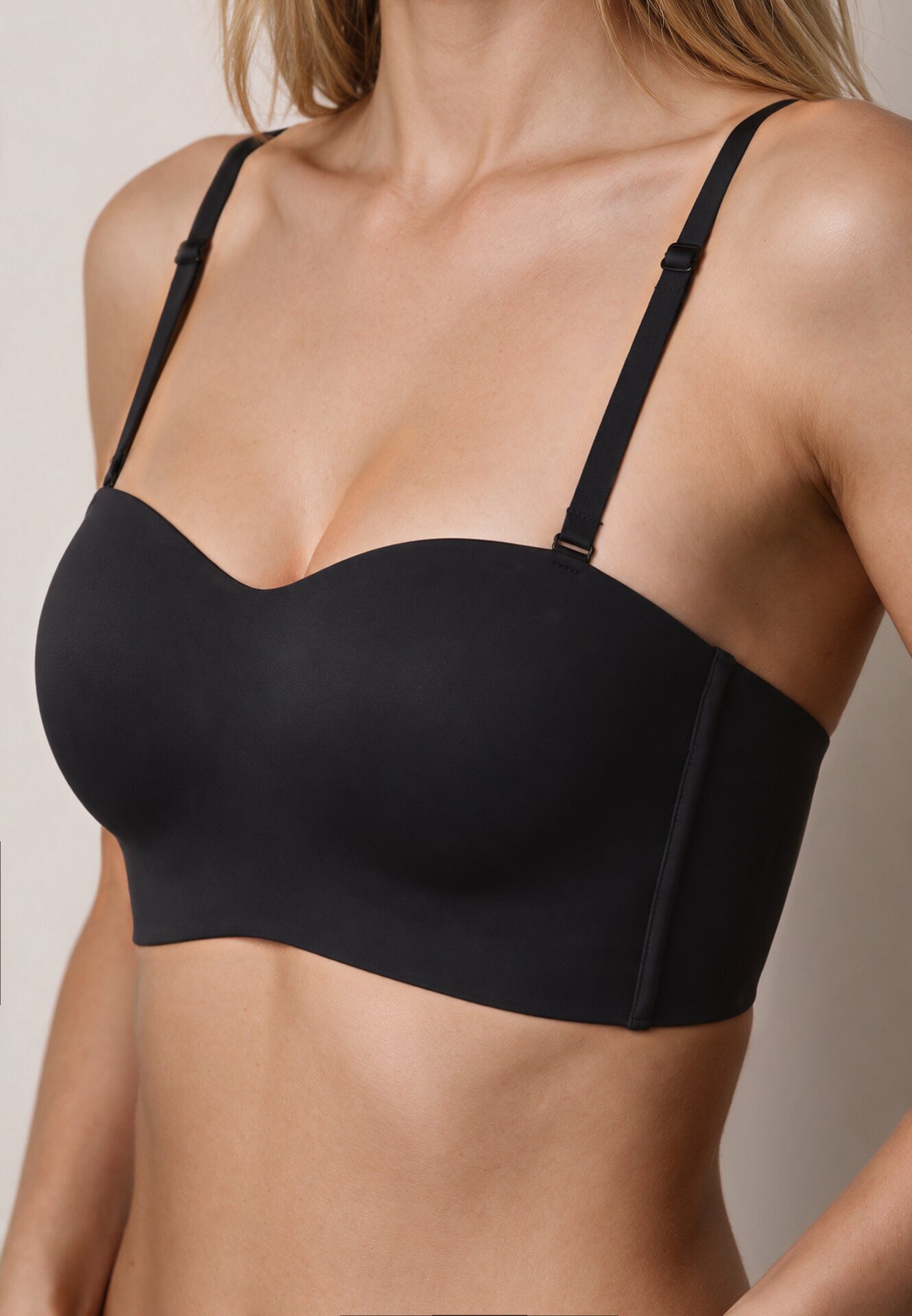 love magnolia Sutien tip balconetă push-up simplu Christika Negru