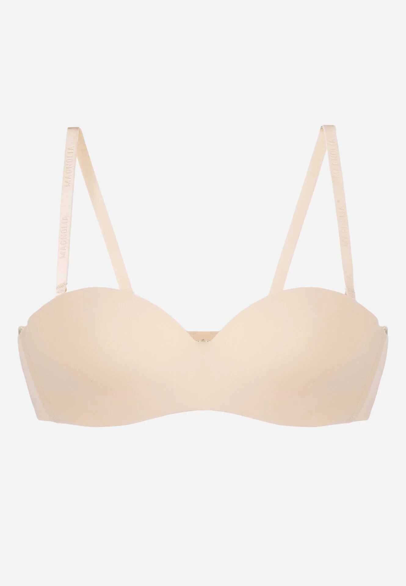 love magnolia Sutien tip balconetă simplu fără sârmă cu bretele detașabile Lelosa Bej