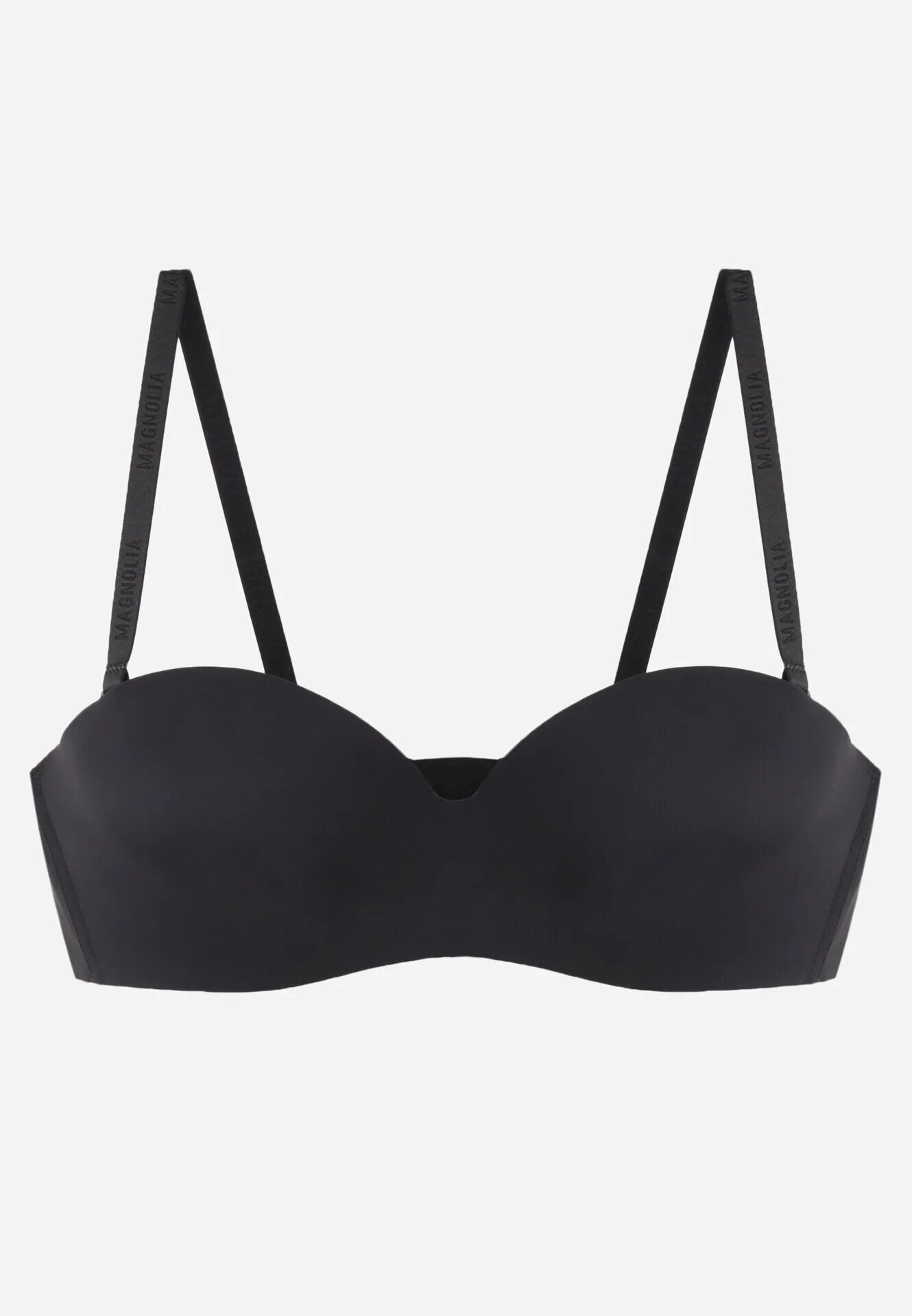 love magnolia Sutien tip balconetă simplu fără sârmă cu bretele detașabile Lelosa Negru